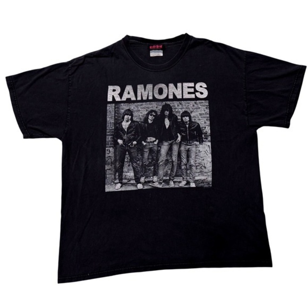Vintage Ramones 1234 Band T Shirt Black Graphic Tee Punk Rock Concert Men's - XL